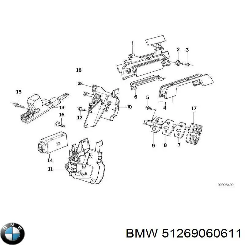 Купити 51261384405 BMW Мотор-привід відкр/закр. замка двері, задньої
