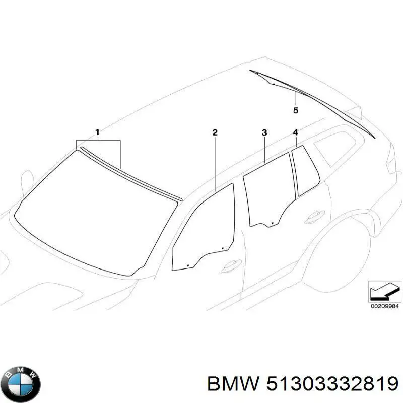Скло-кватирка двері, задній, лівою на BMW X3 (E83)