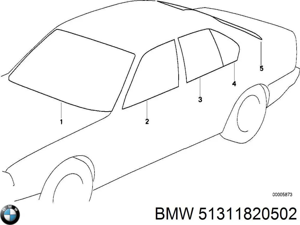 51311820502 BMW Автомобільне скло