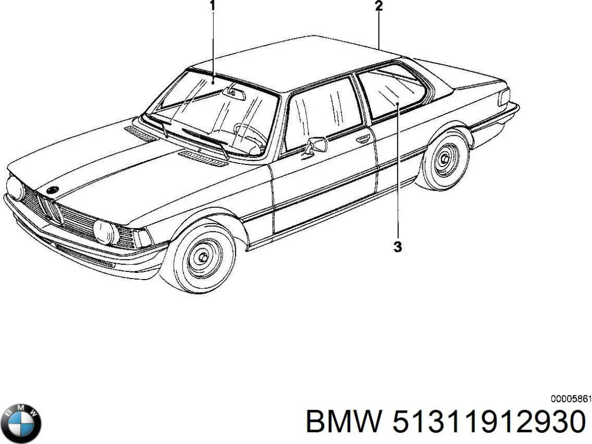 51311912930 BMW Автомобільне скло
