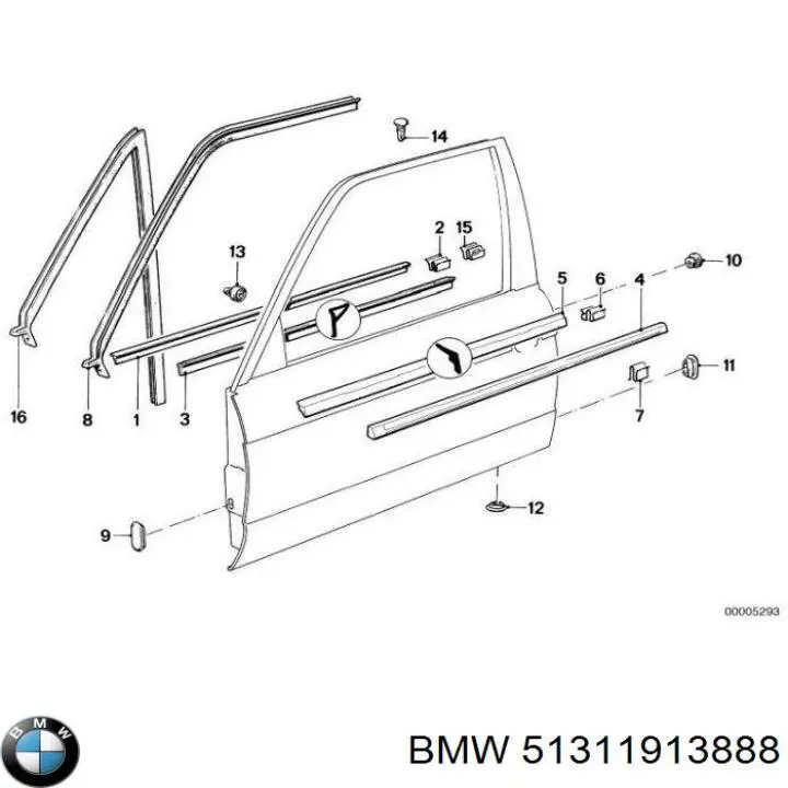 Ущільнювач заднього скла на BMW 3 (E30)
