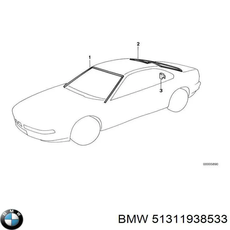 Захисна накладка переднього скла ліва BMW 51311938533 ціна, від 138.62 USD