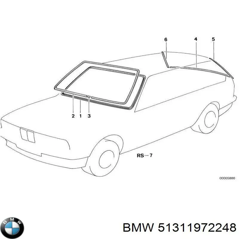 51311972248 BMW Прокладка лобового скла