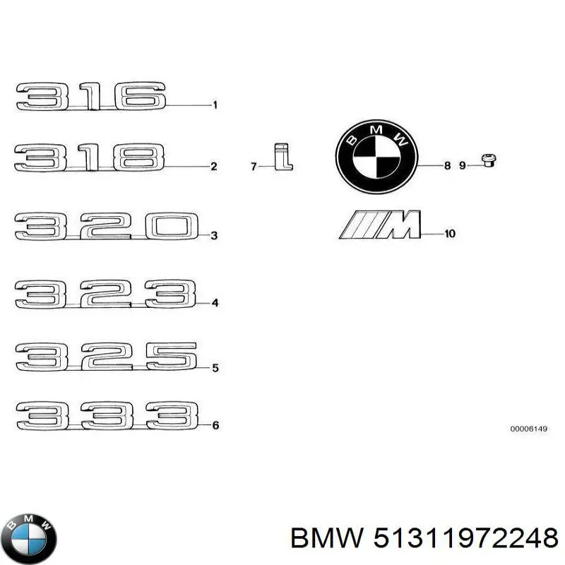 Ущільнювач лобового скла BMW 51311972248 ціна, від 499.77 USD