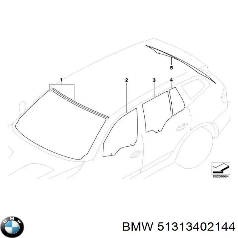 51313402144 BMW Автомобільне скло