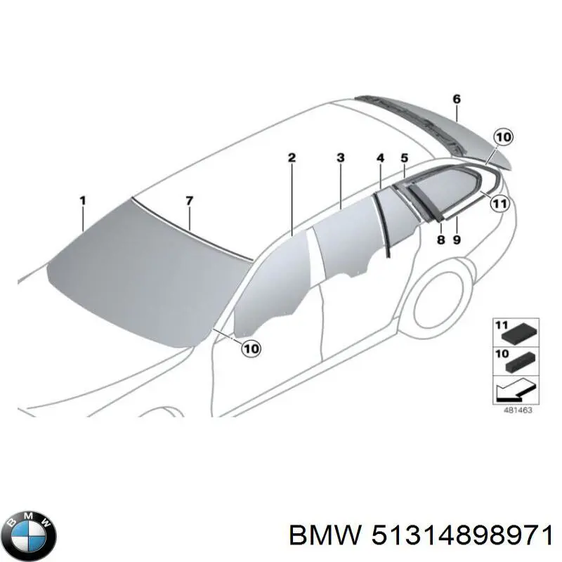 Автоскло BMW 51314898971 ціна, від 250.28 USD