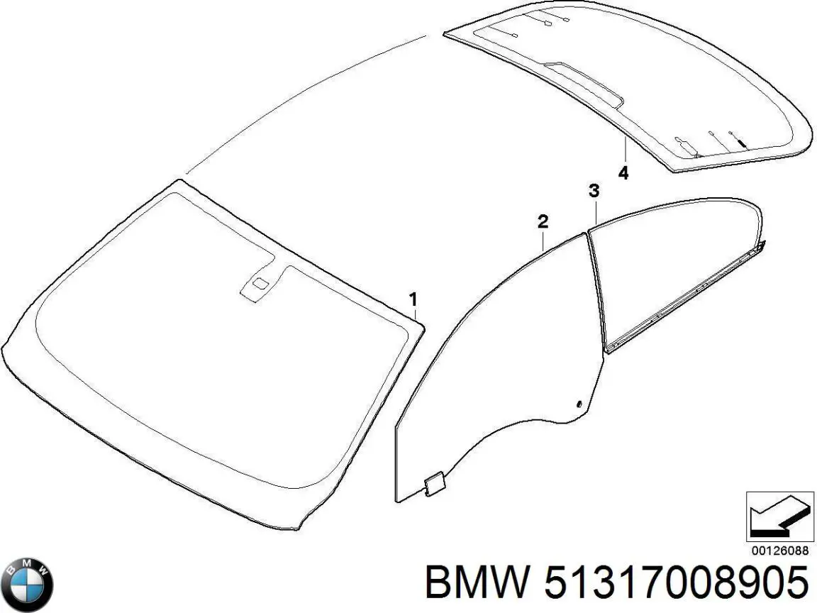 51317008905 BMW Автомобільне скло