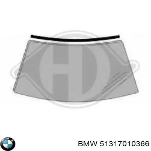 Купити 51317010366 BMW Вікно вітрове