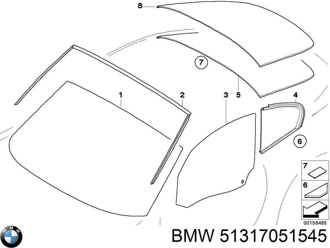 Автоскло BMW 51317051545 ціна, від 178.80 USD