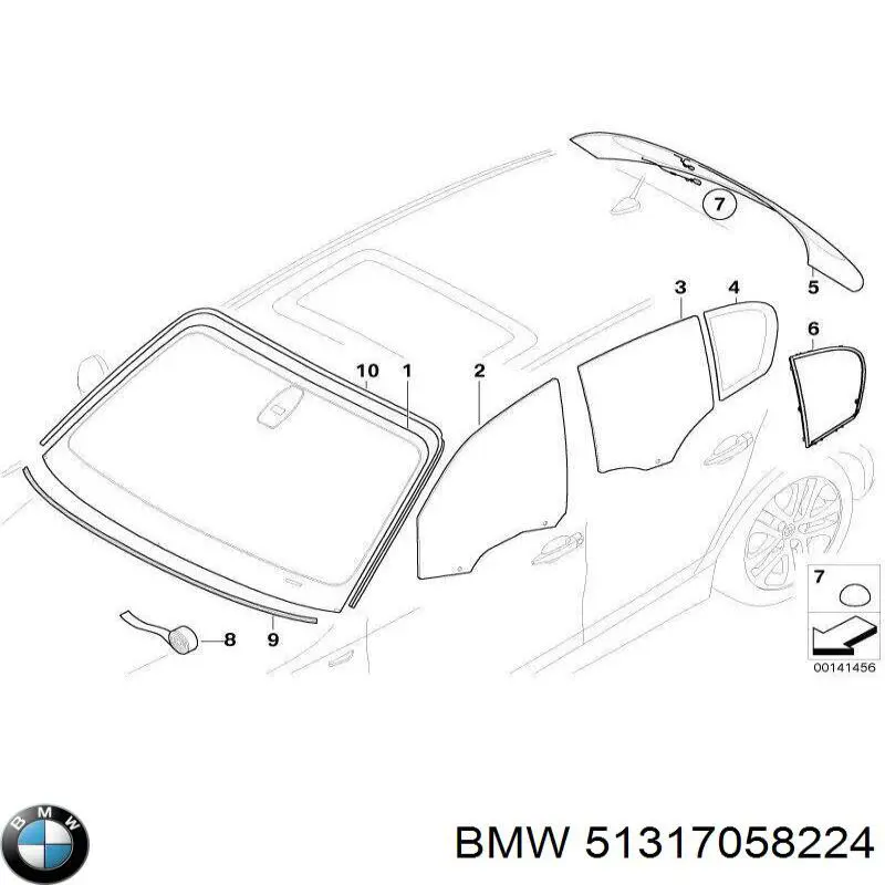 Купити GS1411P110X Icor Молдинг лобового скла, верхній
