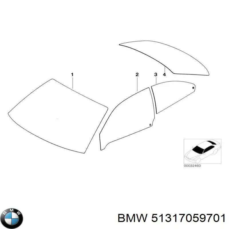 Автоскло BMW 51317059701 ціна, від 788.36 USD