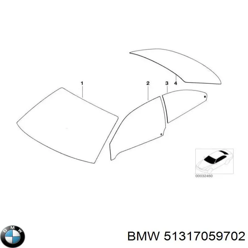 51318257930 BMW Автомобільне скло