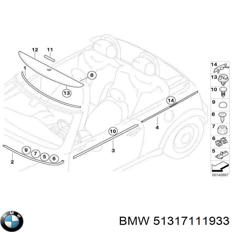 Автоскло BMW 51317111933 ціна, від 2.77 USD