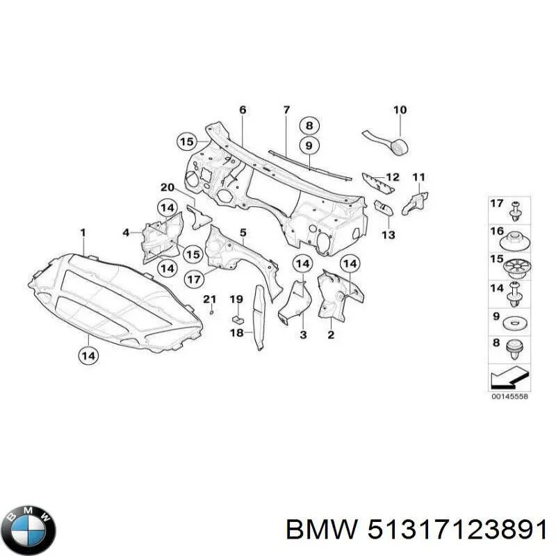 Купити 51317077138 BMW Вікно вітрове