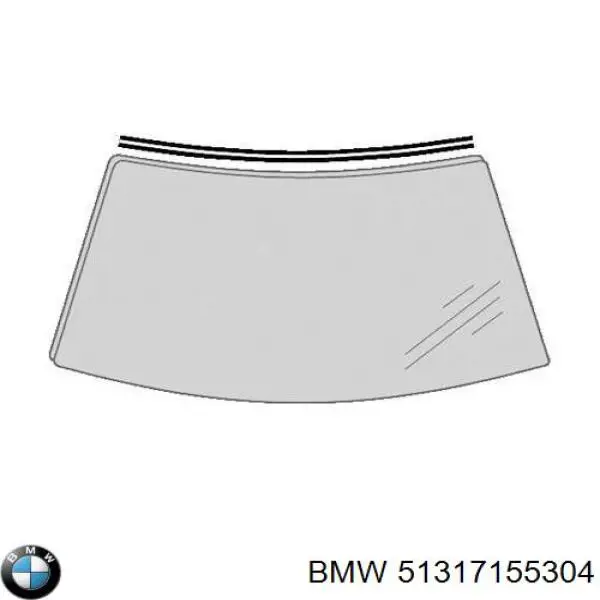 Купити 51317155304 BMW Молдинг лобового скла, верхній