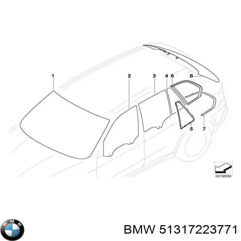 51317223771 BMW Автомобільне скло