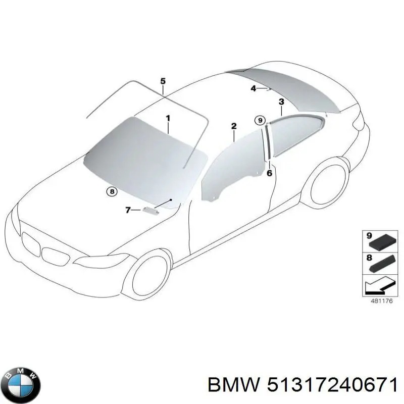 Купити Накладка лобового скла BMW 2  F23