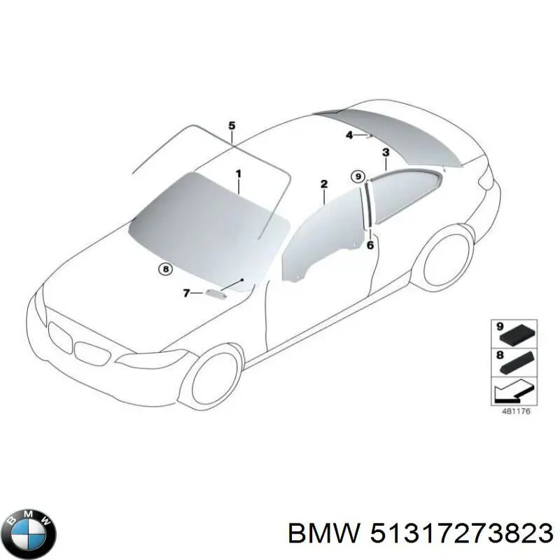 Автоскло BMW 51317240667 ціна, від 87.75 USD