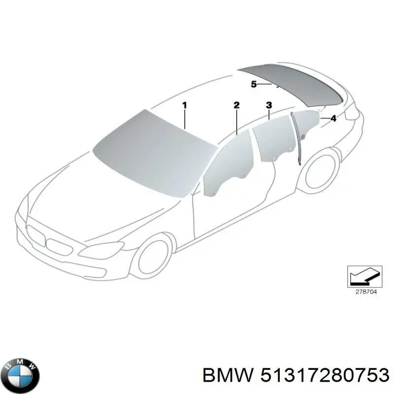 Автоскло BMW 51317280753 ціна, від 431.27 USD