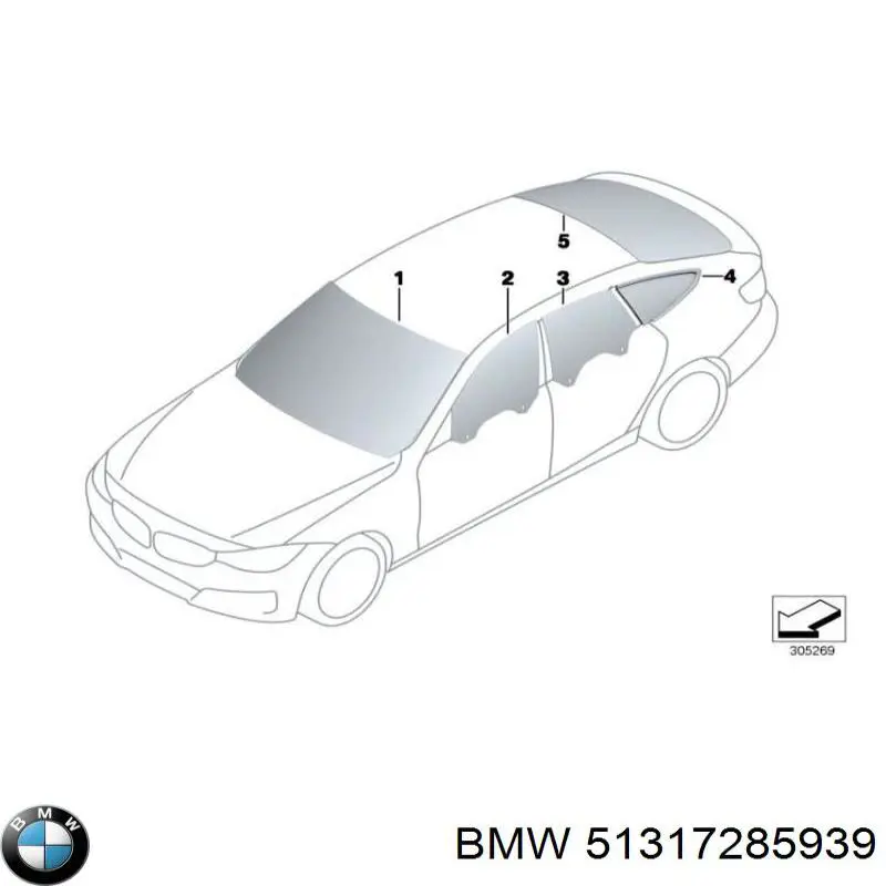 Лобове скло на BMW 3 GRAN TURISMO 