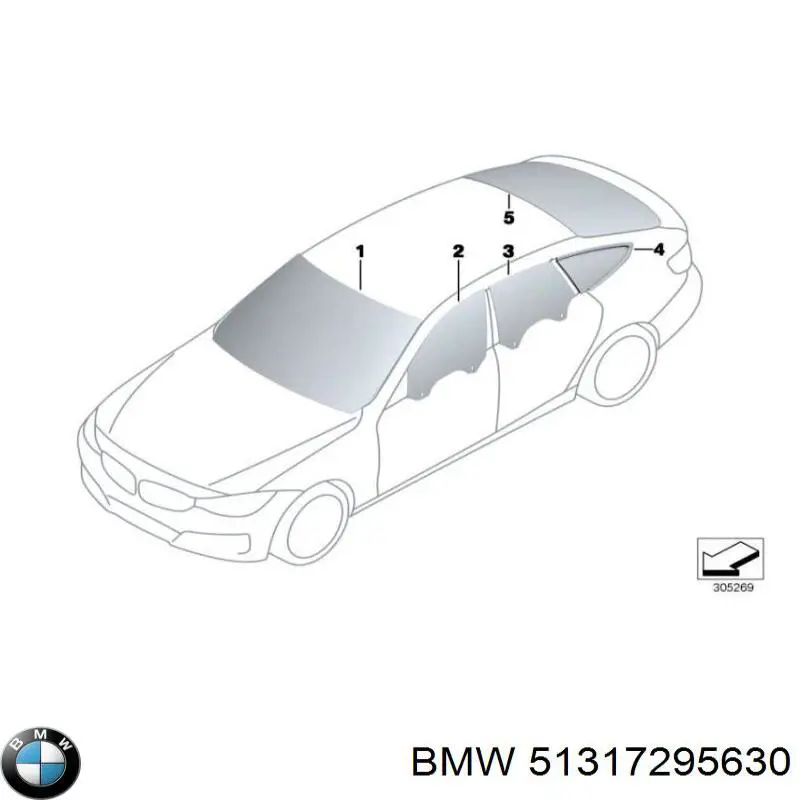 Скло кришки багажника BMW 51317295630 ціна, від 185.02 USD