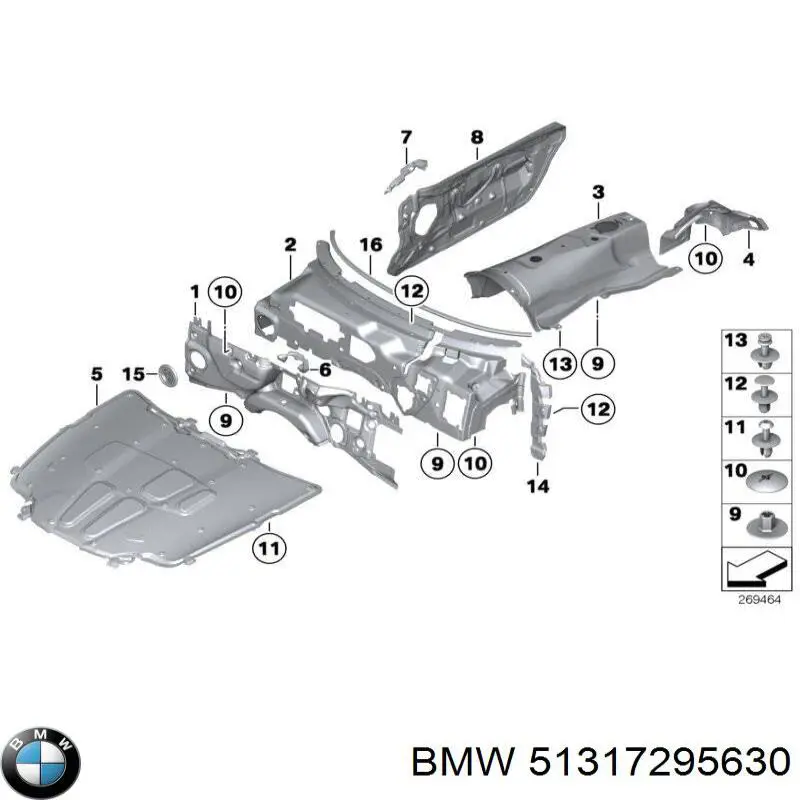 Купити 51317295630 BMW Скло ляди