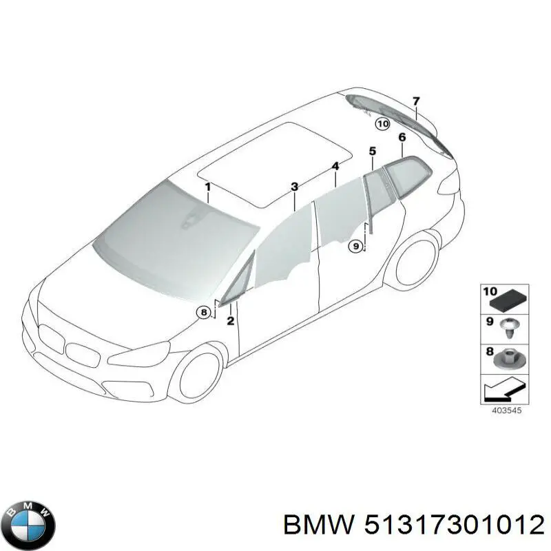 Молдинг вітрового скла BMW 51317301012 ціна, від 30.06 USD