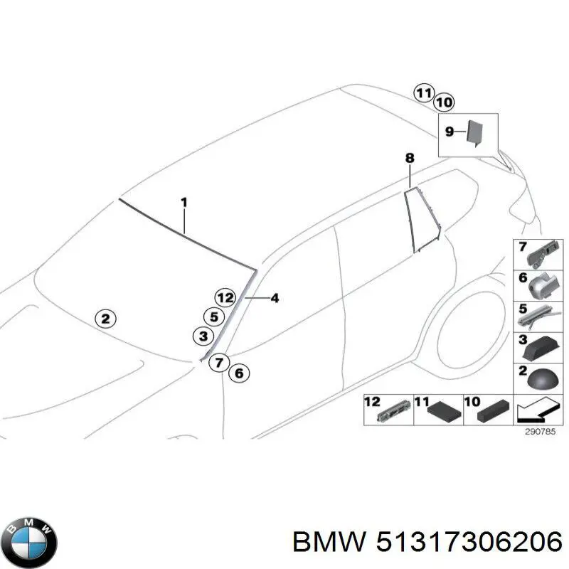 Купити 51317306206 BMW Пружинні затиски