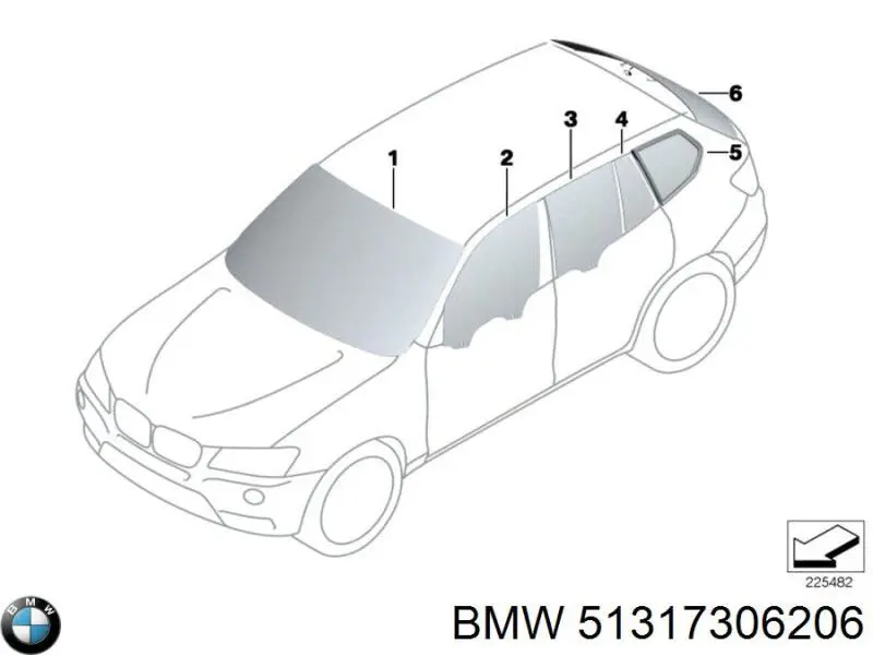 51317306206 BMW Скоба молдинга вітрового скла
