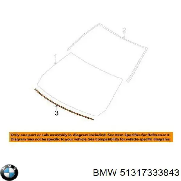 51317333843 BMW Автомобільне скло
