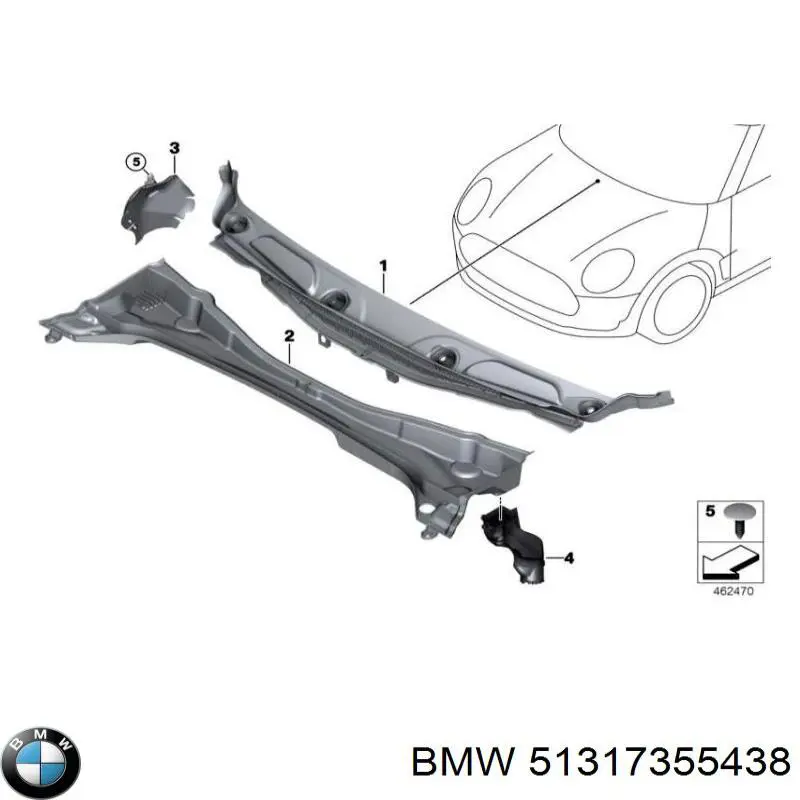  BMW 51317355438 ціна, від 5.08 USD