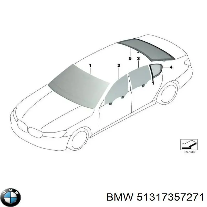 51317357271 BMW Автомобільне скло