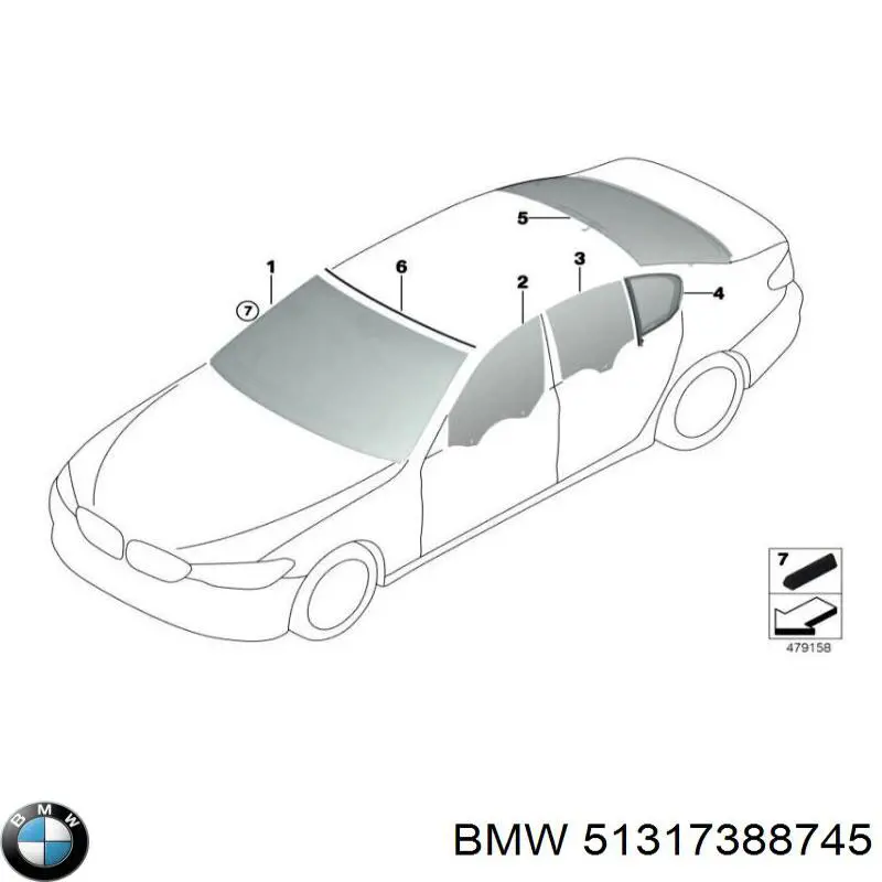 Лобове скло на BMW 5 G31