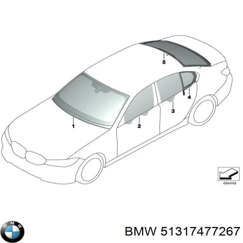 Лобове скло 51317477267 BMW