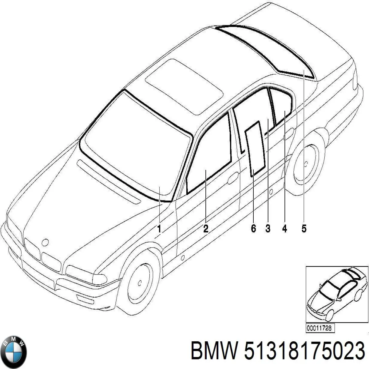 Автоскло BMW 51318125876 ціна, від 234.45 USD