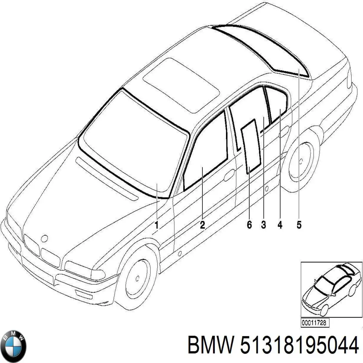 Автоскло BMW 51318195044 ціна, від 667.71 USD