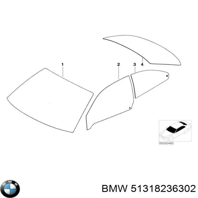 Автоскло BMW 51318236302 ціна, від 85.38 USD