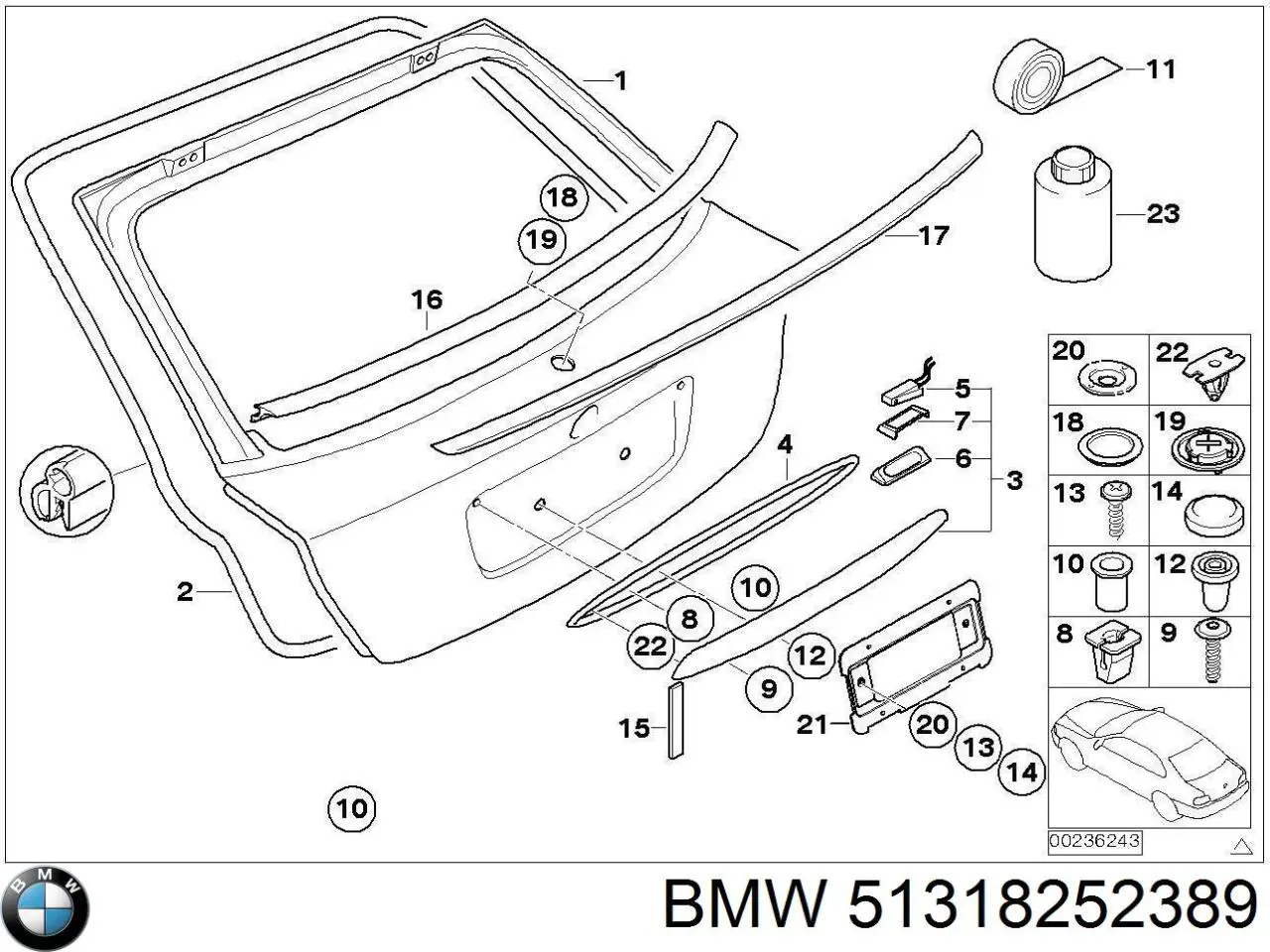  BMW 51318252389 ціна, від 23.47 USD