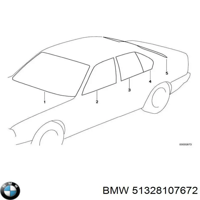 Купити 51328107672 BMW Скло передніх дверей, правою