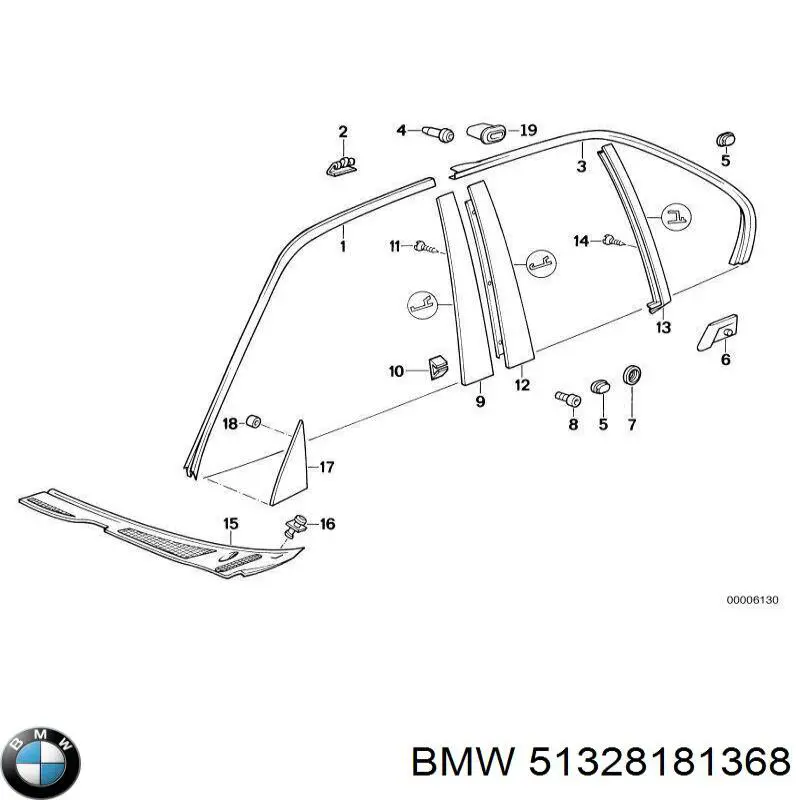 Вія (накладка) правої фари BMW 51328181368 ціна, від 120.89 USD