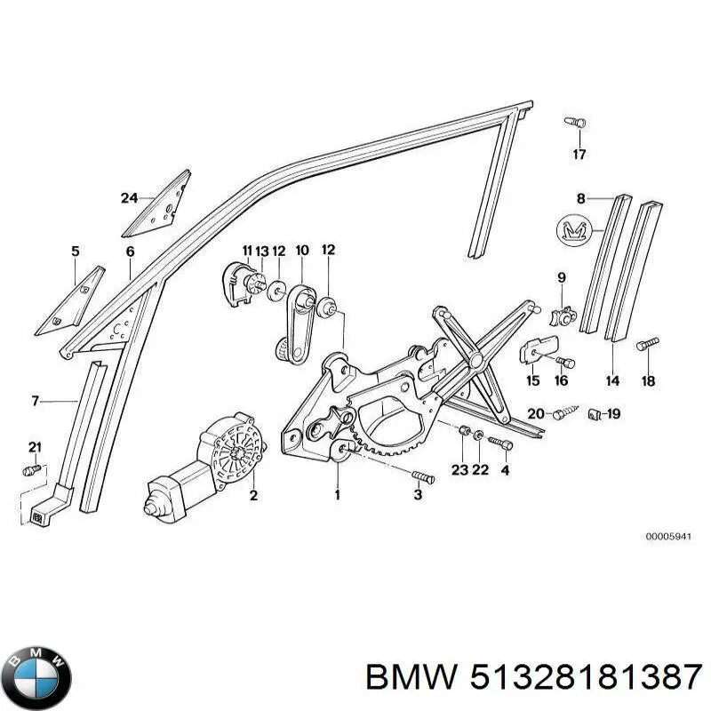 Купити 51328181387 BMW Ручка склопідіймача переднього