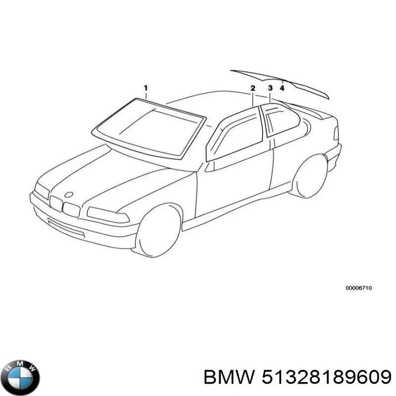 Скло передніх дверей, лівою на BMW 3 (E36)