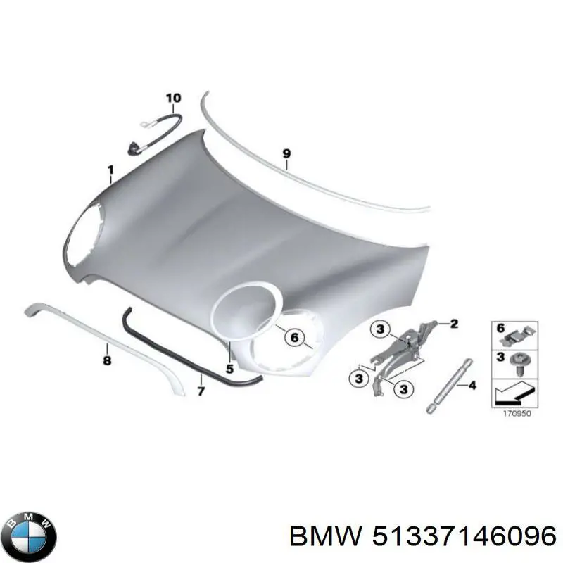 51337146096 BMW Автомобільне скло