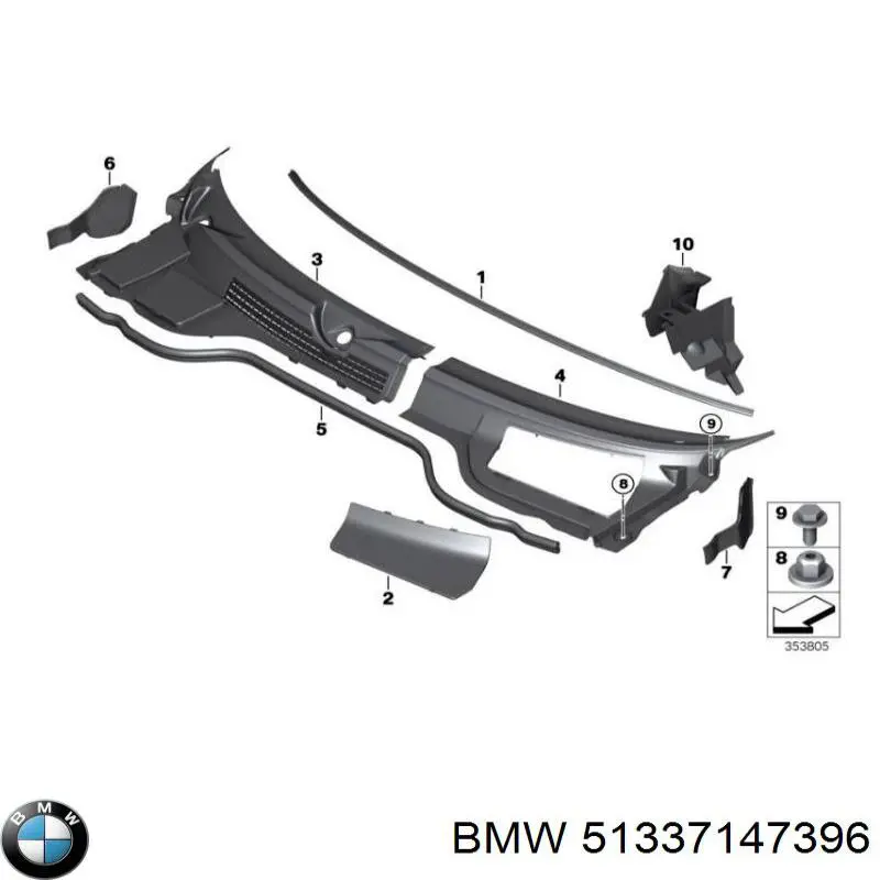 51337147396 BMW Скло пасажирських дверей
