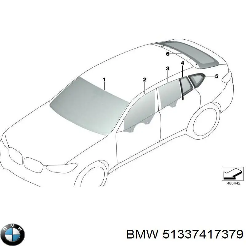 Скло передніх дверей, лівою BMW 51337417379 ціна, від 63.54 USD
