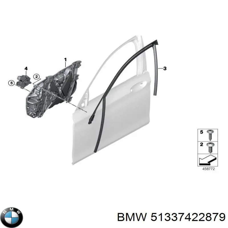 Склопідйомник з електродвигуном BMW 51337422879 ціна, від 50.62 USD