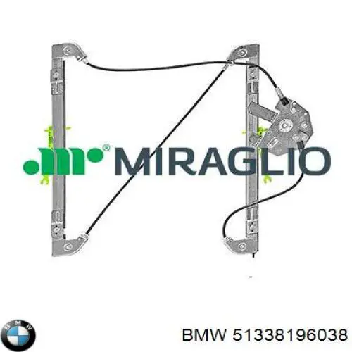 51338196038 BMW Механізм склопідіймача дверей передніх, правих