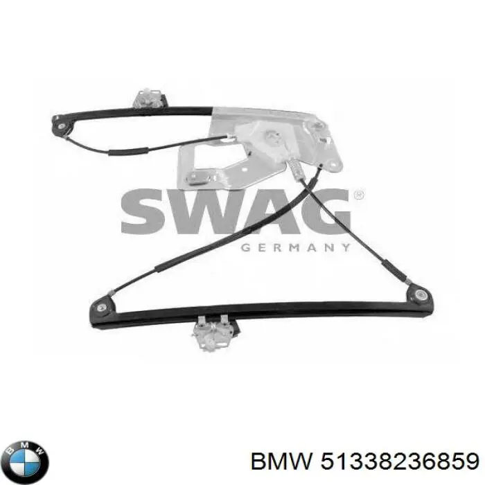 Склопідйомник з електродвигуном BMW 51338236859 ціна, від 33.38 USD