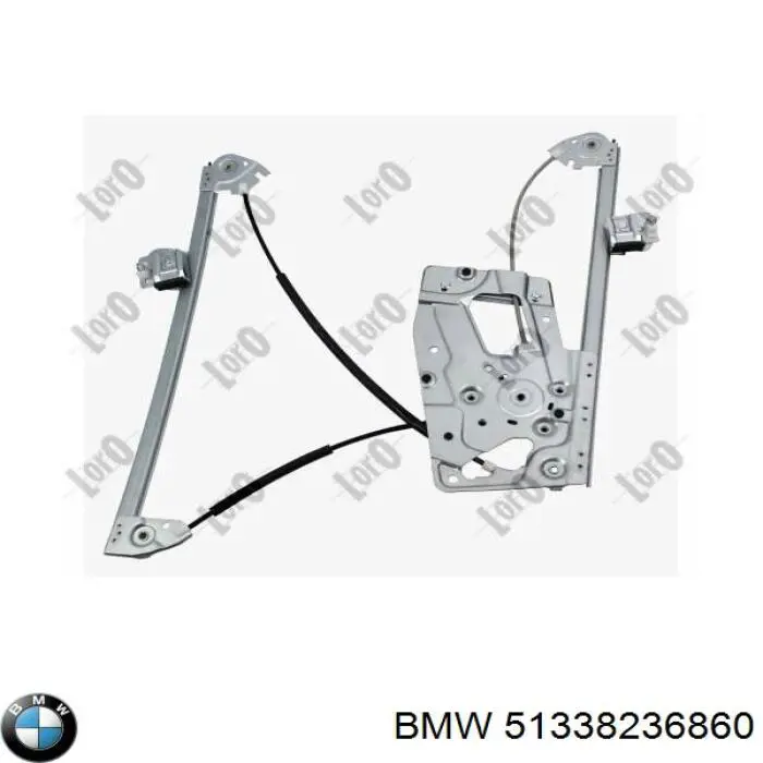 Механізм склопідіймача двері передньої, правої BMW 51338236860