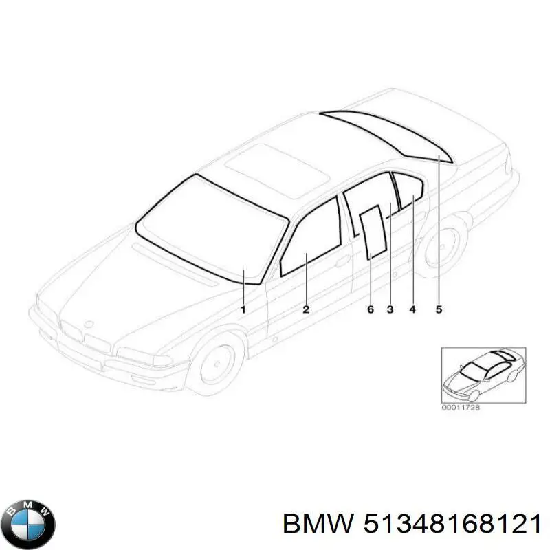 Задня кватирка ліва на BMW 7 (E38)